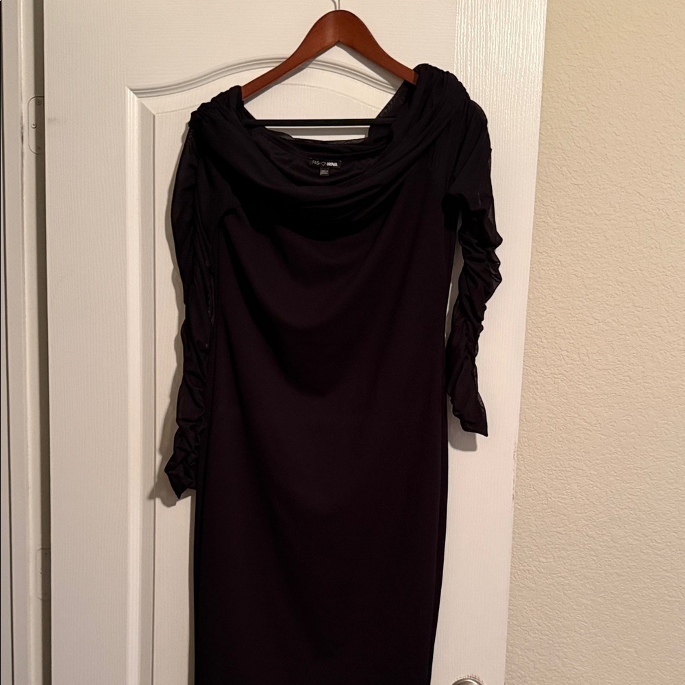 Fashion Nova Black Long Sleeve Dress